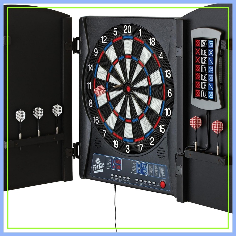 Electronic Dartboard Cabinet - Electronic Dartboard with Cabinet, 13.5 in