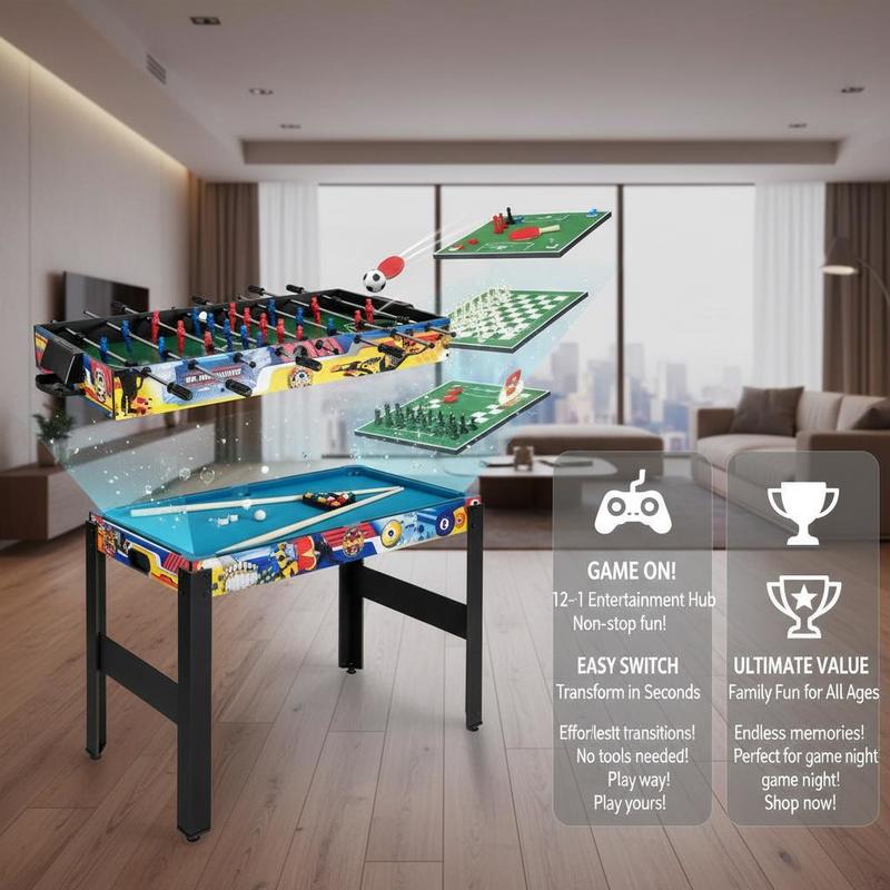 12-in-1 Combo Game Table Set w - Air Hockey Table incelemesi ve fiyatı