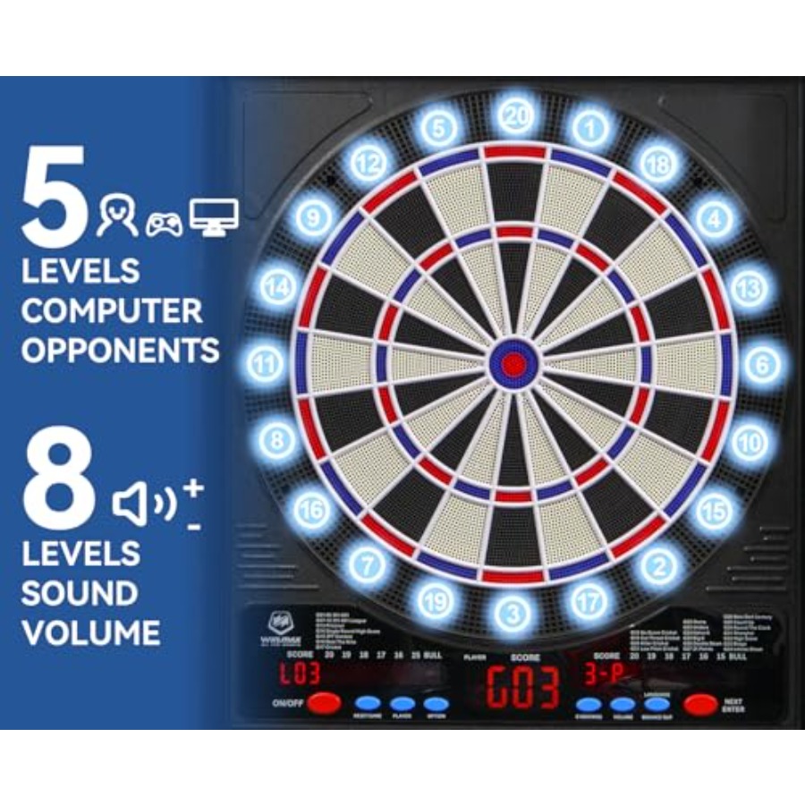 Electronic Dart Board for fami - Electronic Dartboard Cabinet incelemesi ve fiyatı
