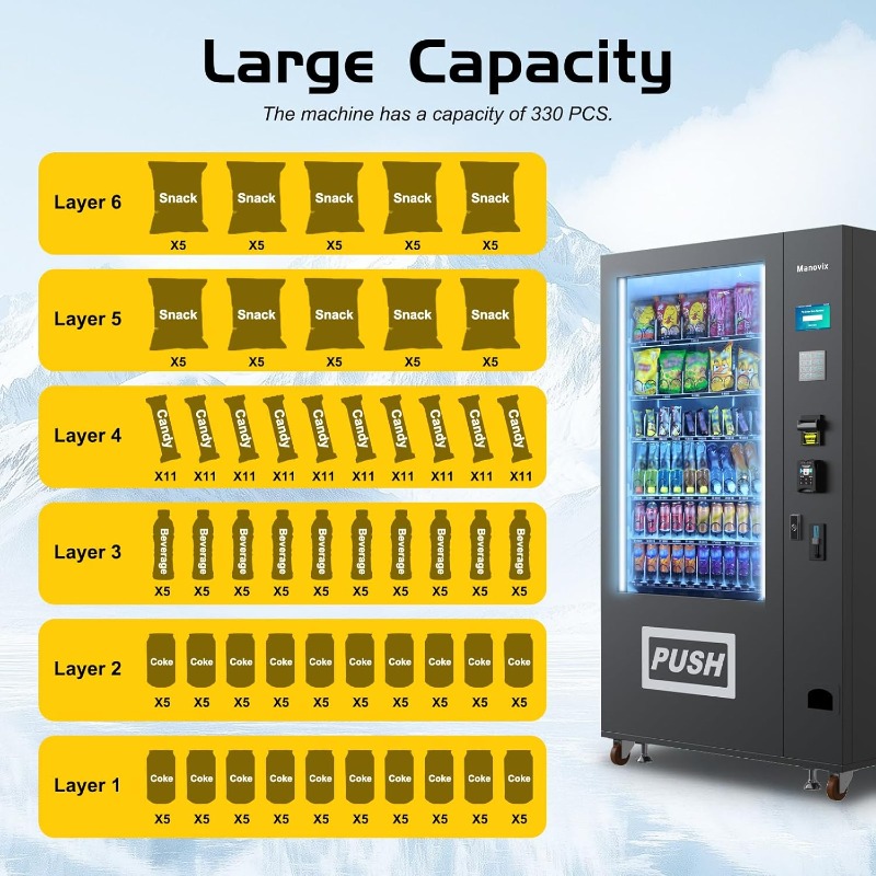 Customized Large 60 Slots Snac - Bill Acceptor Vending incelemesi ve fiyatı
