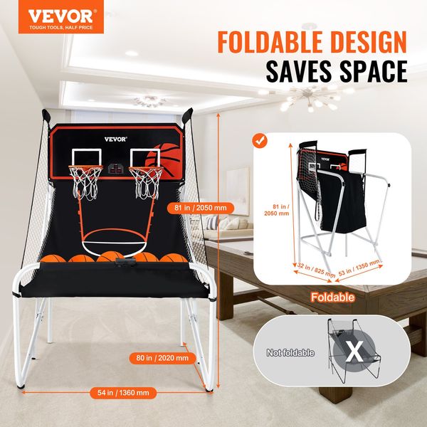 Foldable Basketball Arcade Gam - Arcade Games & Vending Llc Photos incelemesi ve fiyatı